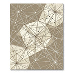 Geometric Neutral Tone Starburst Net Rug