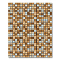 Cozy Tan Plaid Square Tile Rug