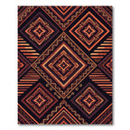 Geometric Amber Sunset Diamond Art Rug