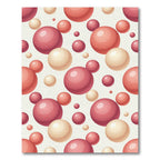 Pink Cream Spheres Floating Composition Rug