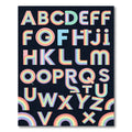 Vibrant Retro Rainbow Alphabet Typography Rug