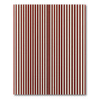 Crimson Cream Vertical Stripe Rug