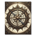 Antique Golden Compass Rose Medallion Rug