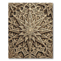 Golden Interlocking Star Medallion Rug