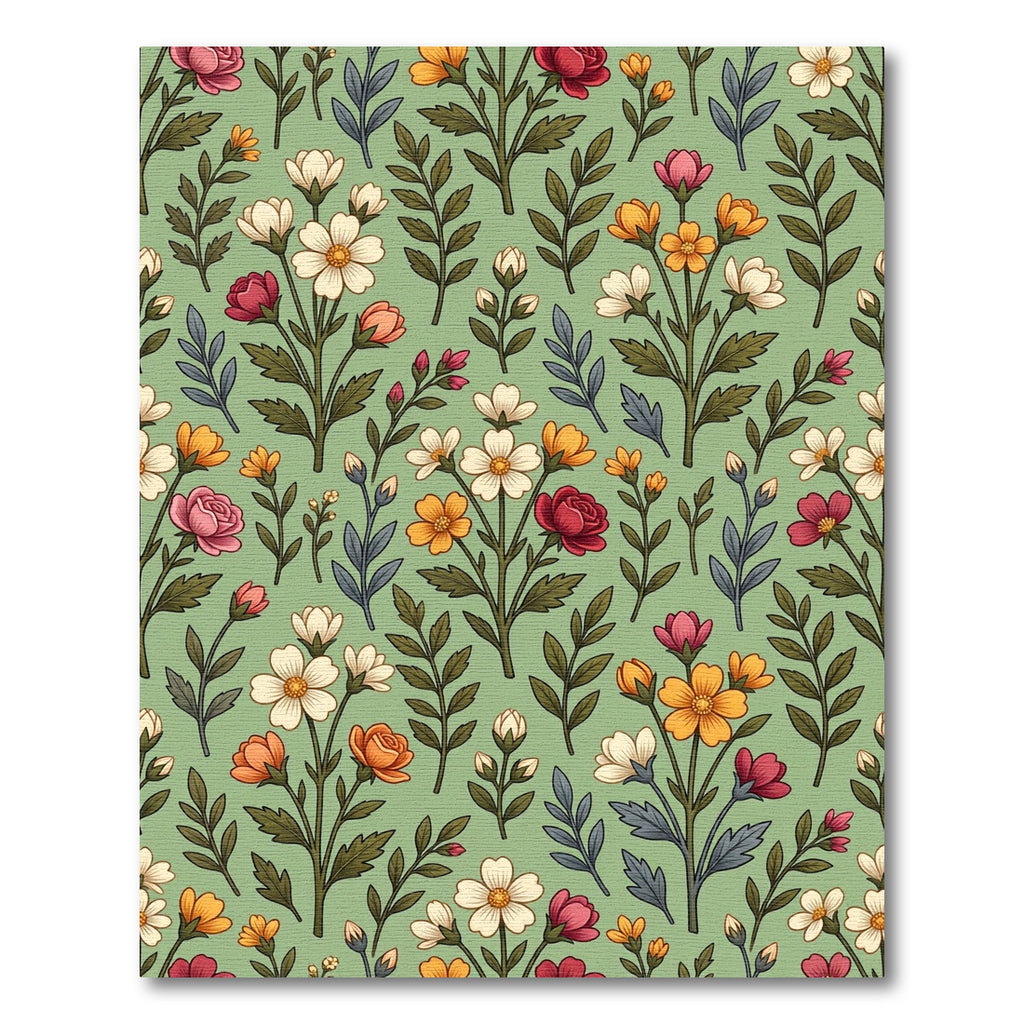 Vintage Botanical Blossom Meadow Rug