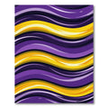 Vibrant Purple Yellow Wavy Stripes Rug