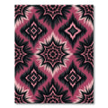 Dark Magenta Tribal Ikat Diamond Star Rug