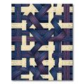 Modern Navy and Cream Woven Geometric Rug