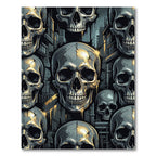 Gothic Urban Skull Concrete Street Art Rug