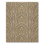 Golden Archway Filigree Damask Scroll Rug