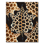 Natural Giraffe Hide Organic Shape Rug