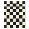 Black White Checkerboard Depth Rug