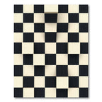 Black White Checkerboard Depth Rug