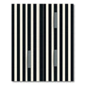 Modern Black White Gray Stripe Rug