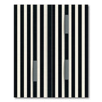 Modern Black White Gray Stripe Rug