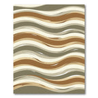 Brown Taupe Beige Flowing Lines Rug