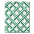 Mint Green Geometric Lattice Grid Rug