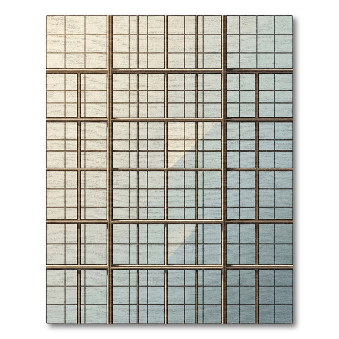 Geometric Grid Window Glass Rug