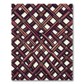 Crimson Lattice Quatrefoil Deco Rug
