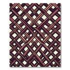 Crimson Lattice Quatrefoil Deco Rug