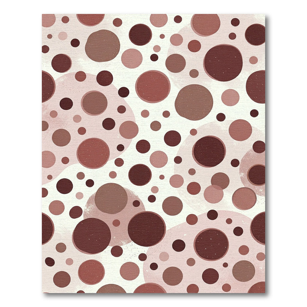 Crimson And Rose Dot Composition Rug