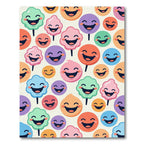 Cheerful Pastel Candy Emoji Seamless Art Rug