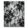 Abstract Drip Splatter Cracked Ink Rug