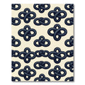 Navy Rope Nautical Knot Pattern Rug