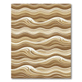 Earthy Brown Wavy Abstract Waves Rug
