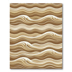 Earthy Brown Wavy Abstract Waves Rug