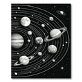 Monochromatic Cosmic Solar System Galaxy Art Rug