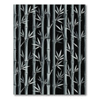 Monochromatic Bamboo Forest Serenity Rug