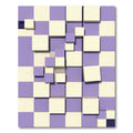 Lilac Cream 3D Cubes Mosaic Rug