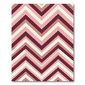 Burgundy Pink Chevron Stripe Rug