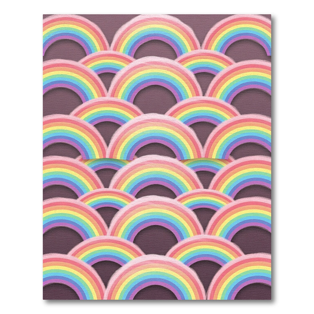 Pastel Rainbow Arches Pattern Rug