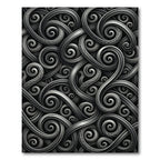 Intricate Gray Interlocking Swirls Rug
