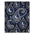 Celestial Midnight Moon Floral Paisley Rug