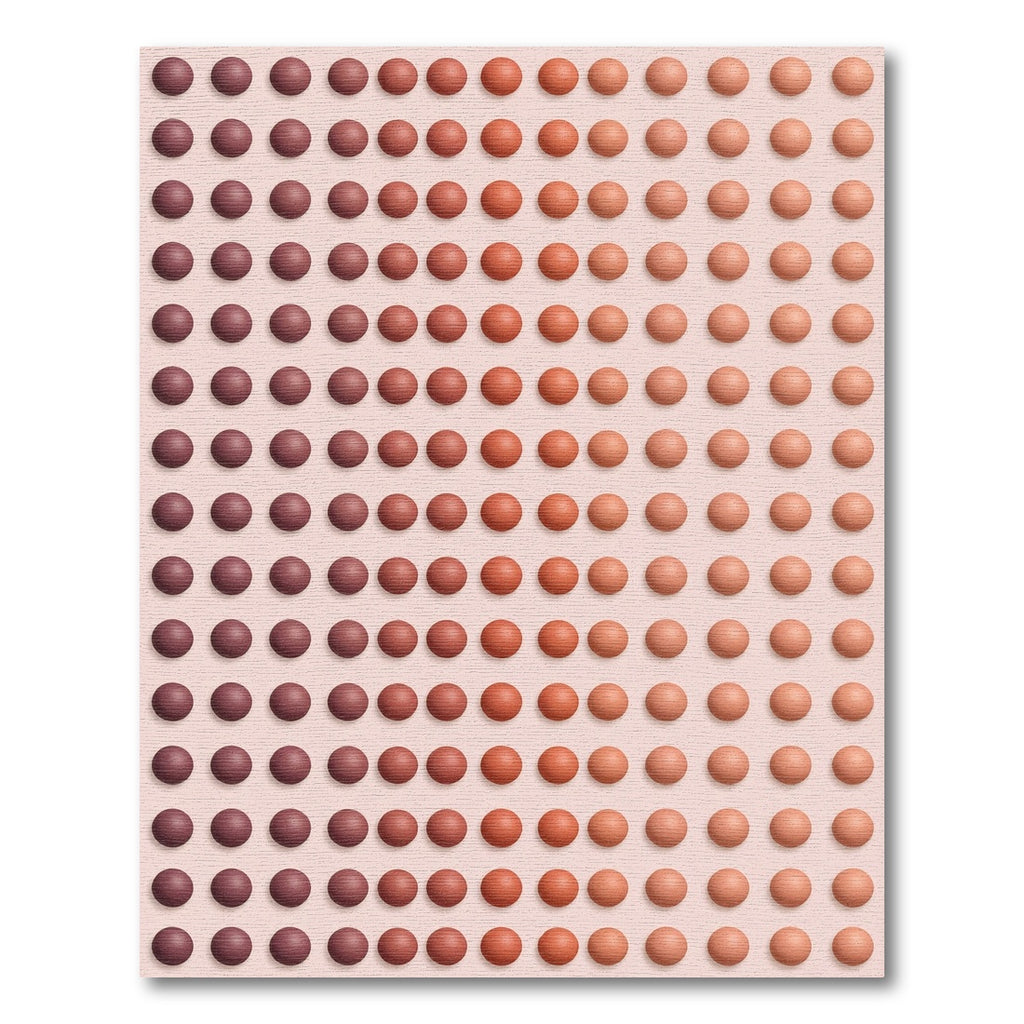 Crimson Orange Gradation Orbs Rug