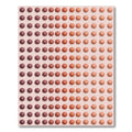 Crimson Orange Gradation Orbs Rug