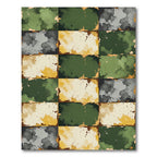 Distressed Camouflage Patchwork Earth Tone Rug