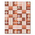 Terracotta Plaid Intersecting Lines Rug
