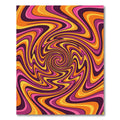 Vibrant Retro Psychedelic Swirling Waves Rug