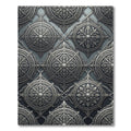Intricate Silver Floral Medallion Arabesque Rug