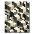 Monochromatic Cubes Isometric Overlay Rug