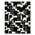 Monochrome 3D Cubes Geometric Collage Rug