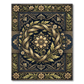 Elegance Gold Floral Woven Emblem Rug