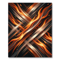 Fiery Orange Abstract Crossed Flame Rug