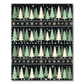 Evergreen Forest Snowflake Pattern Rug