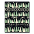 Evergreen Forest Snowflake Pattern Rug