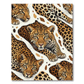 Exotic Golden Leopard Spot Art Rug